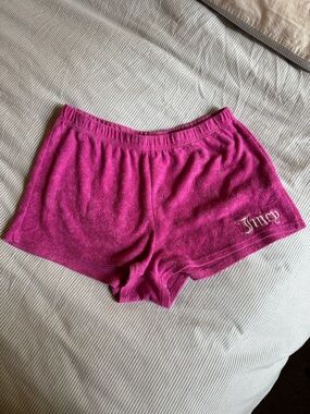 Juicy Couture Pink Terry Cloth Mini Shorts